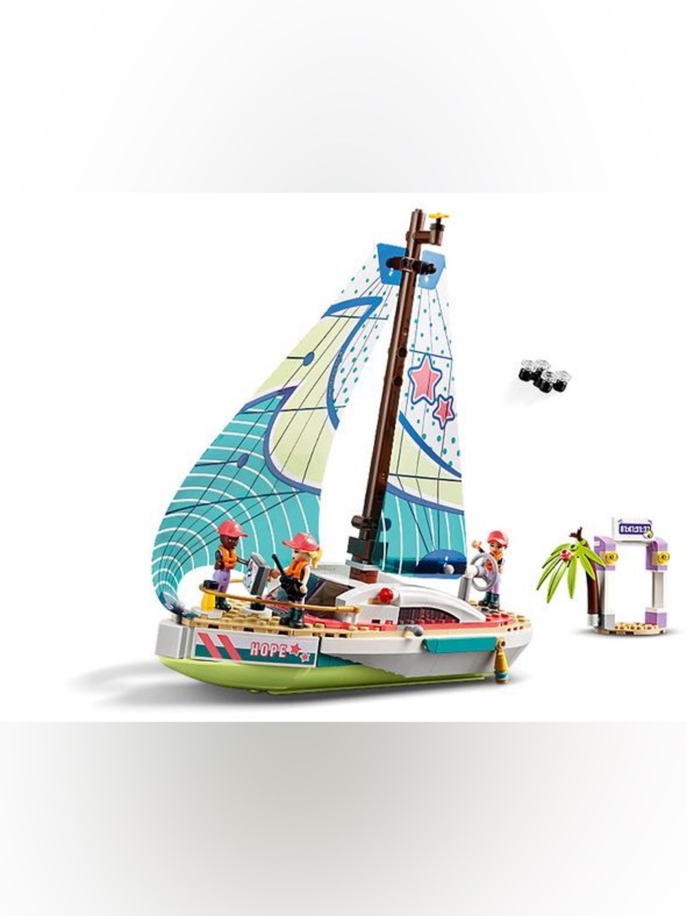 FRIENDS Lime & Teal Sailboat Building Set Pieces
